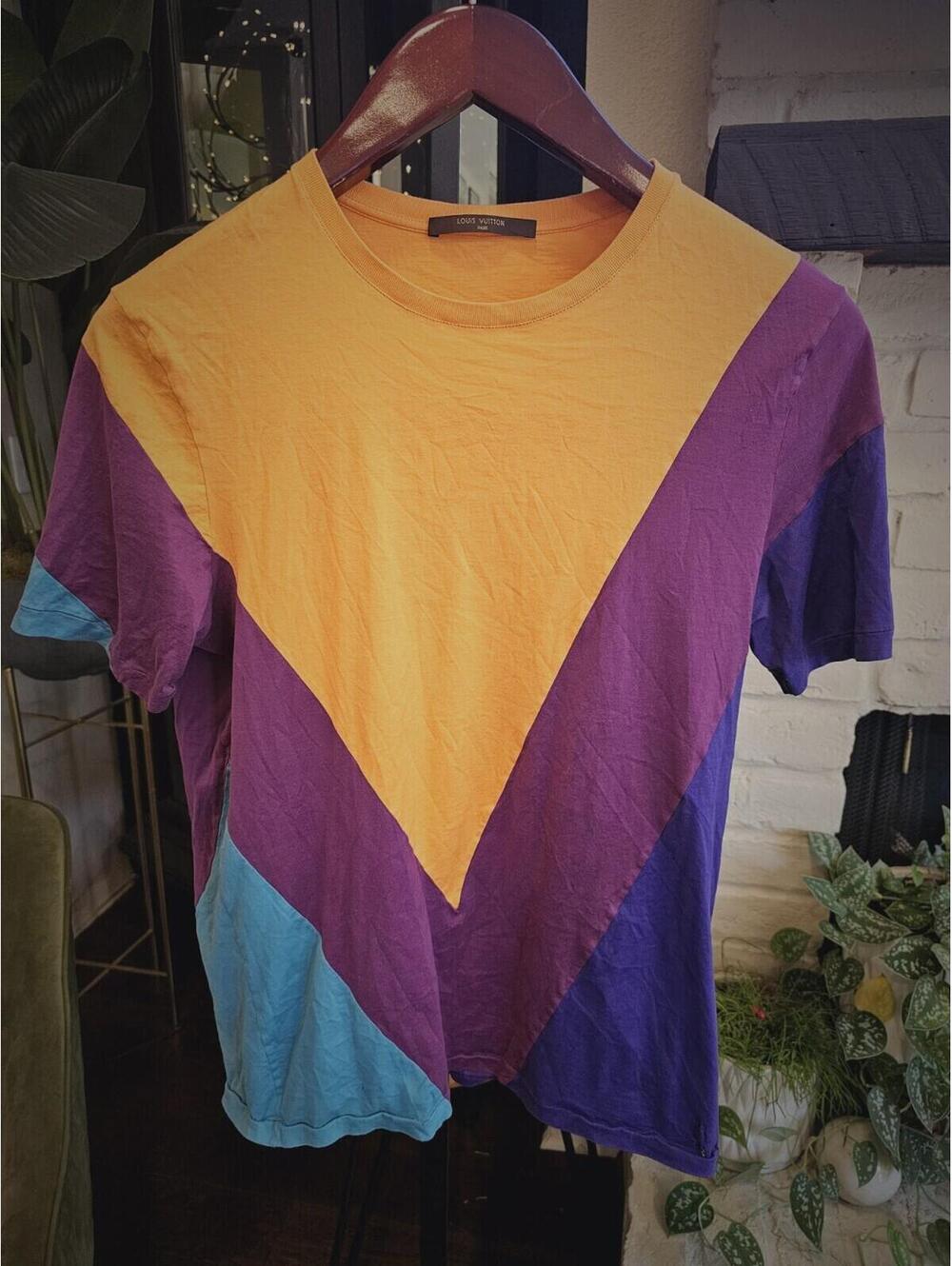 LOUIS VUITTON 2013 COLORBLOCK T-SHIRT LARGE. READ.